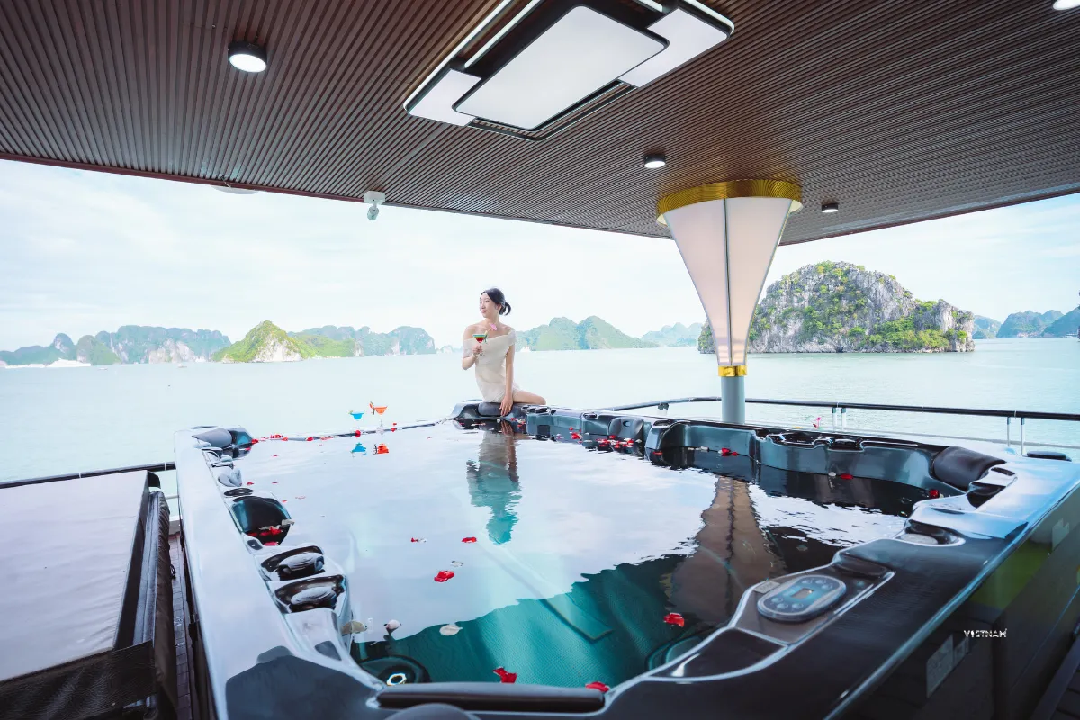 Halong Bay 1 Day Cruise | Perfect Tour to Explore Vietnam’s Iconic Bay Halong Bay 1 day cruise tour jacuzzi experience