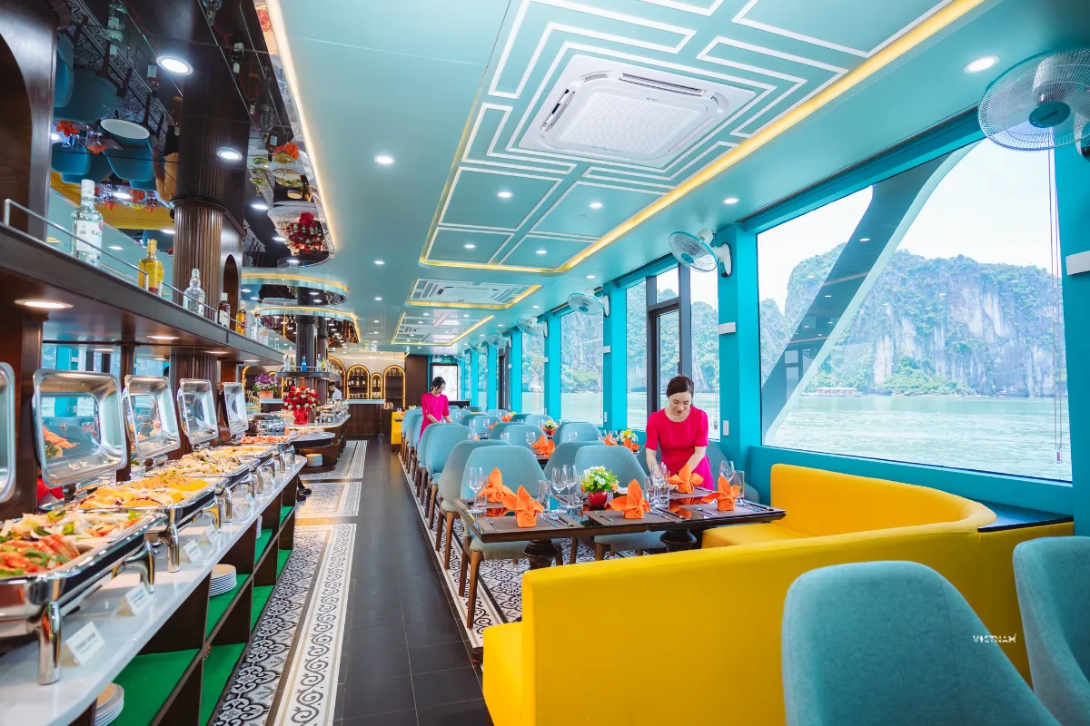 Halong Bay 1 Day Cruise | Perfect Tour to Explore Vietnam’s Iconic Bay Halong Bay 1 day cruise tour seafood buffet lunch on board