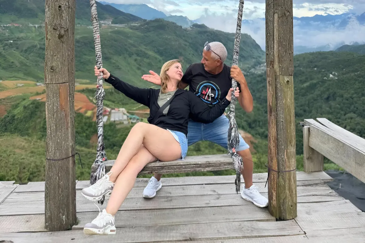 Selfie mountain viewpoint in Sapa during sapa luxury tour 3 days 2 nights