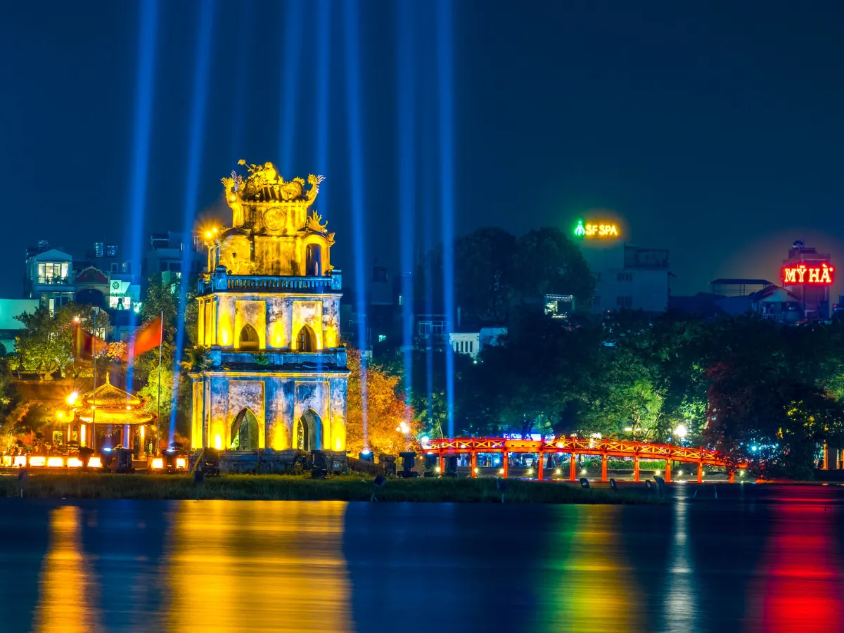 Hoan Kiem Lake scenic view in Hanoi
