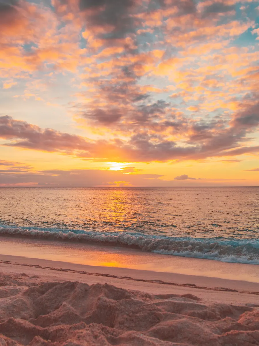 Beautiful coastline and sandy beaches in Da Nang Vietnam during sunny weather