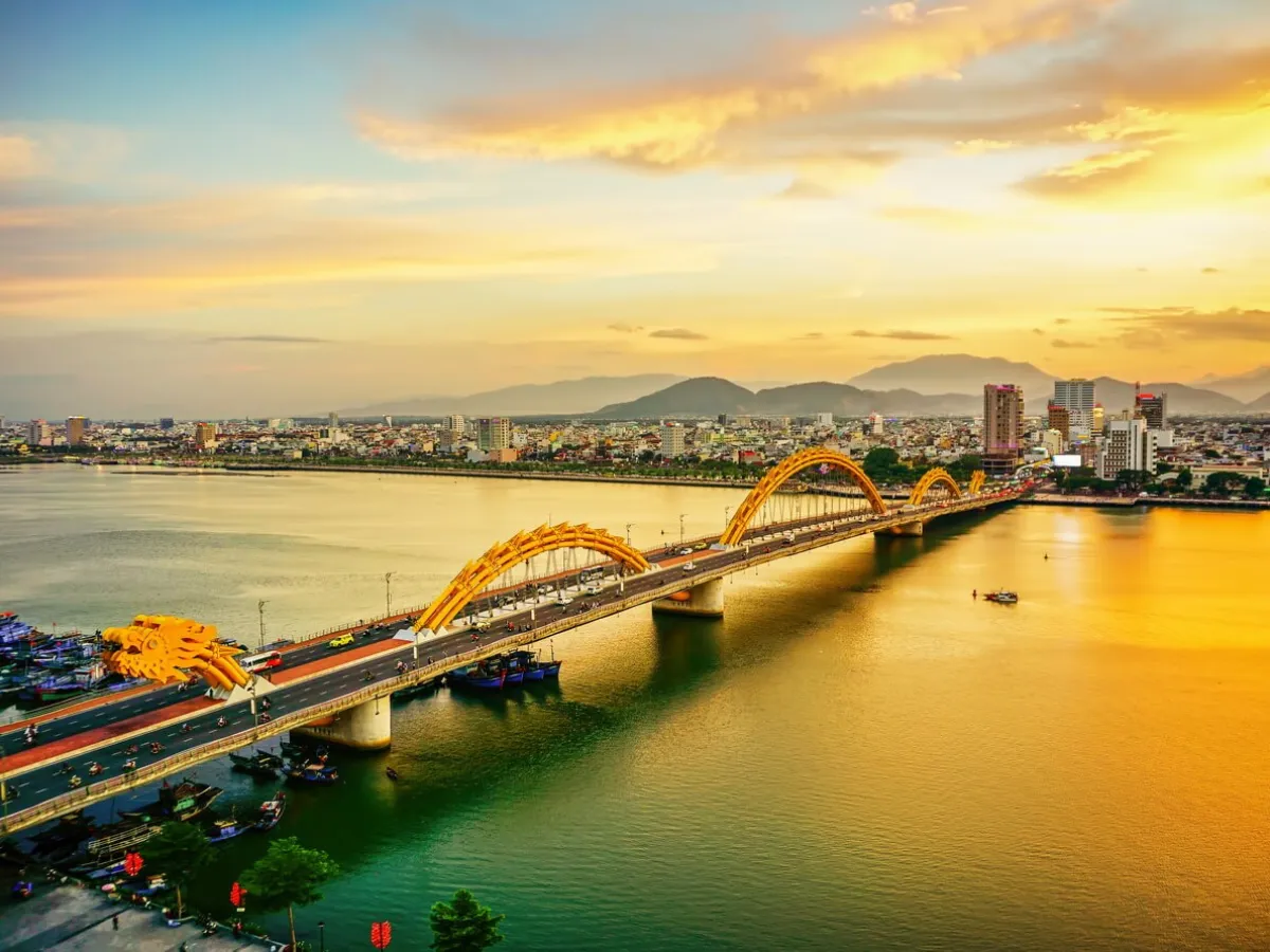 Dragon Bridge - the iconic bridge over Han River in Da Nang Vietnam