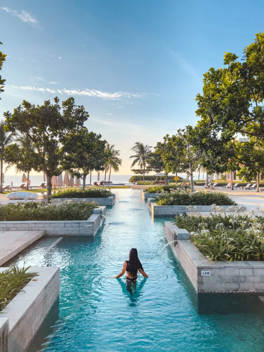Luxury beachfront resort with infinity pool in Da Nang Vietnam