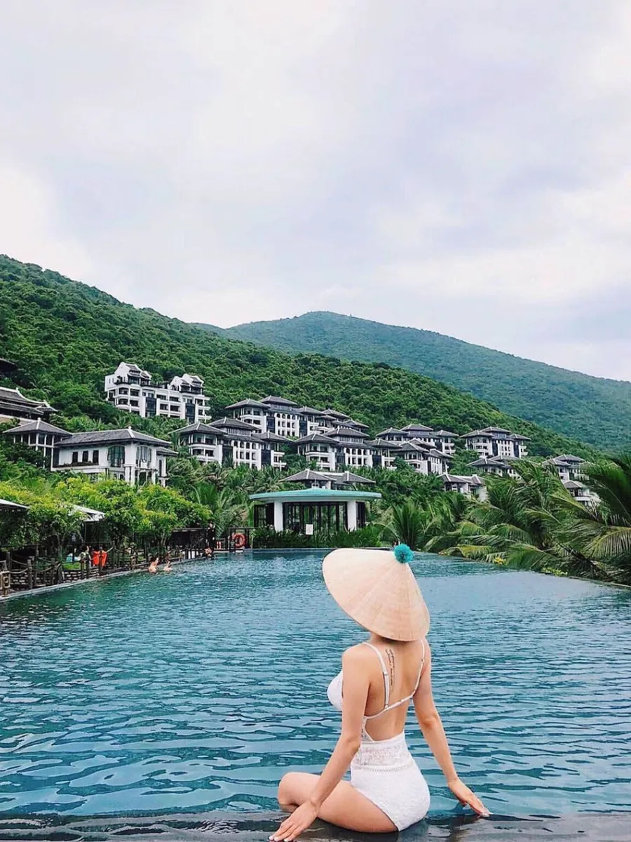 Modern luxury beach hotel along the coastline of Da Nang Vietnam